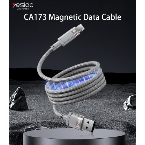 CA173 USB To Type-C 1 Meters Length Max 18W Fast Charging Magnetic Data Cable