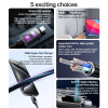 CA179 1.2 Meters Type-C To Type-C PD 100W Super Fast Charging Built-in Digital Display Data Cable