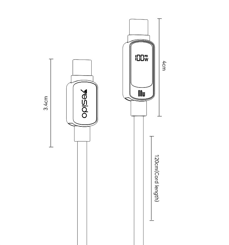 CA179 100W Type-C To Type-C Data Cable Details