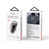 Y68 Aluminum Alloy Transparent Shell Pull Ring Design PD30W+QC18W Fast Charging Hidden Car Charger