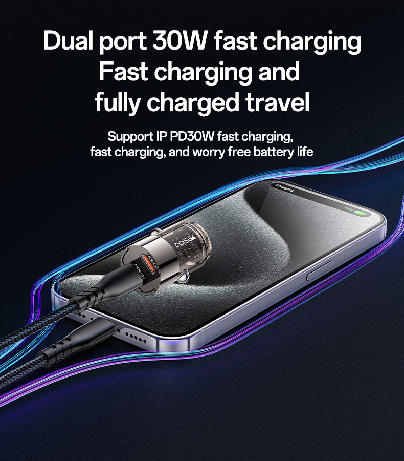 Yesido Y69 30W Fast Charging Mini Hidden Car Charger Details