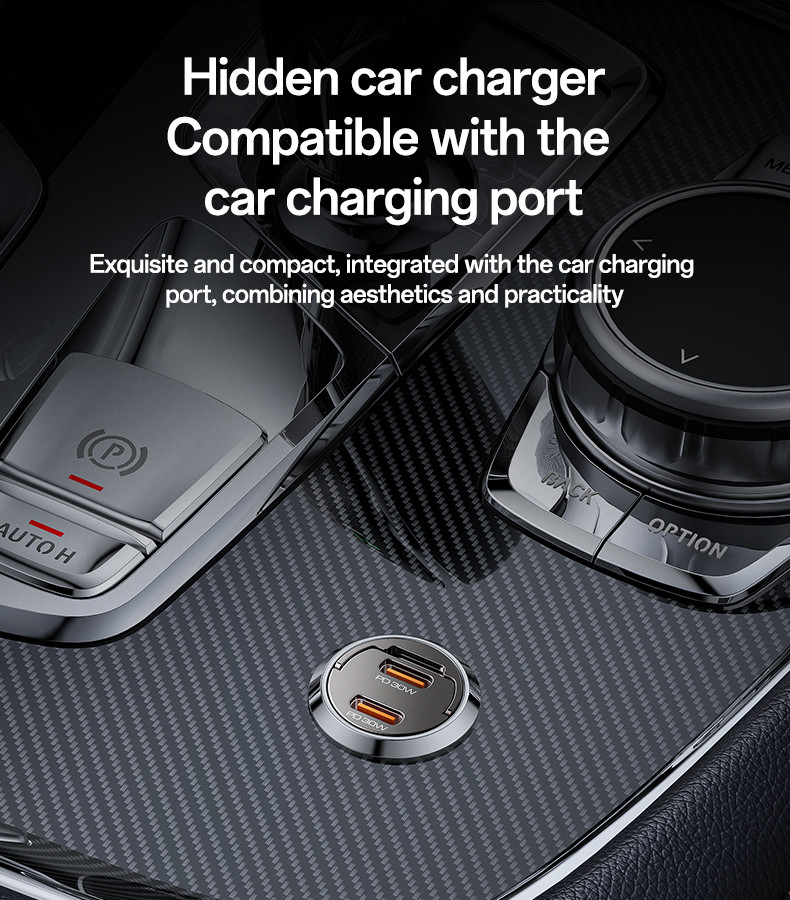 Yesido Y69 30W Fast Charging Mini Hidden Car Charger Details