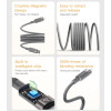 CA172L 1M Length TC To IP Built-in Intelligent Chip PD27W Fast Charging Magnetic Saving Data Cable