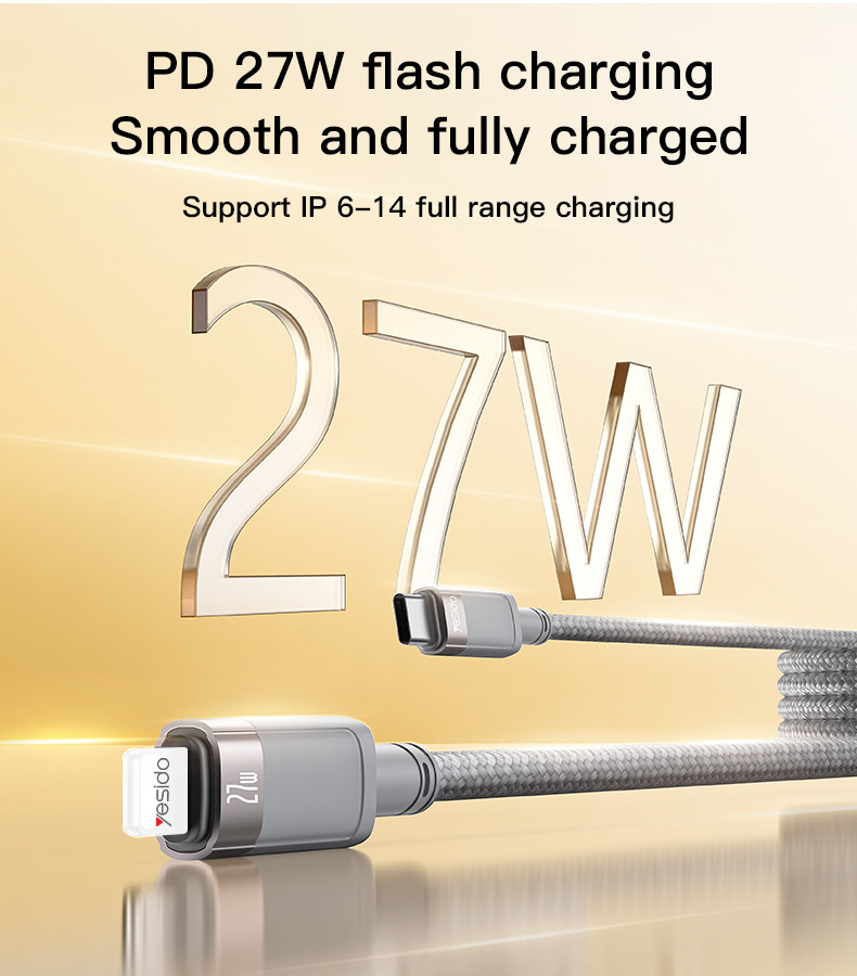 CA172L Type-C To IP 27W Magnetic Saving Data Cable Details