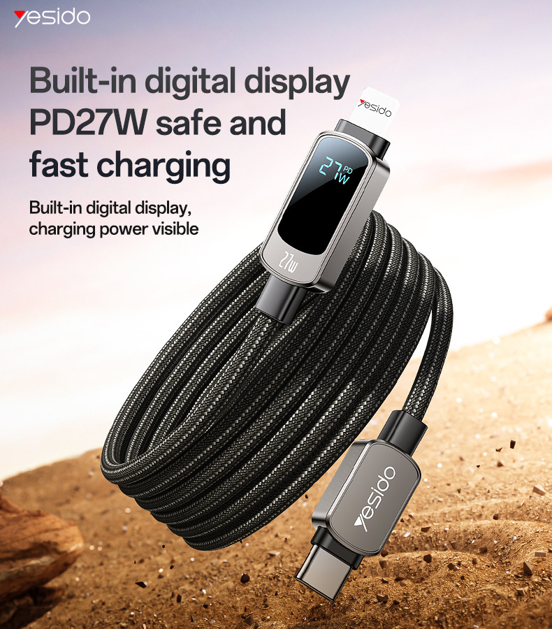 CA180 Type-C To IP 27W Fast Charging Data Cable