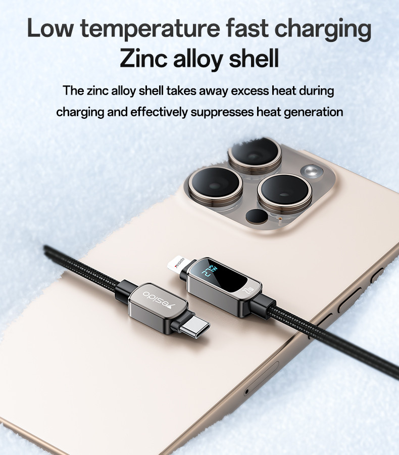 CA180 Type-C To IP 27W Fast Charging Data Cable Details