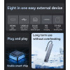 HB27 Aluminum Alloy PD100W Fast Charging Eight In One Type-C Interface Expansion Dock USB Hub