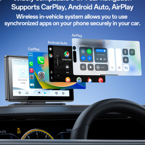 KM17 BT5.0 Built-in Microphone 7inch 60Hz HD Display Portable Car Audio And Video Navigation CarPlay