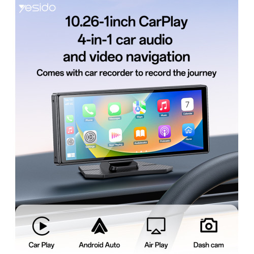 KM19 BT5.2 HD Display With Front And Rear Backup Camera 10.26inch Car Audio/video Navigation Carplay