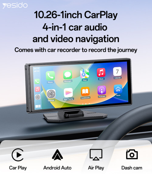 KM19 BT5.2 HD Display With Front And Rear Backup Camera 10.26inch Car Audio/video Navigation Carplay