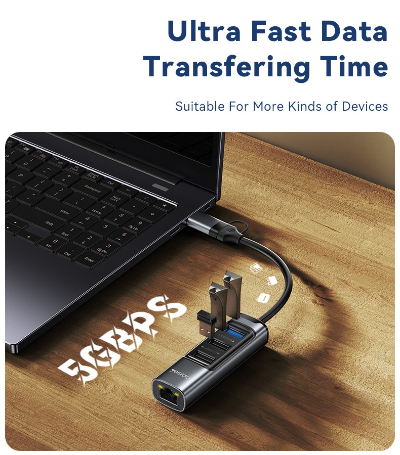 HB21 2 to 5 Functional USB Hub Details