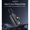 YP68 5000mAh Small And Portable 15W Power Build In Phone Holder Power Bank With Built-in IP Plug