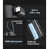 YP68 5000mAh Small And Portable 15W Power Build In Phone Holder Power Bank With Built-in IP Plug