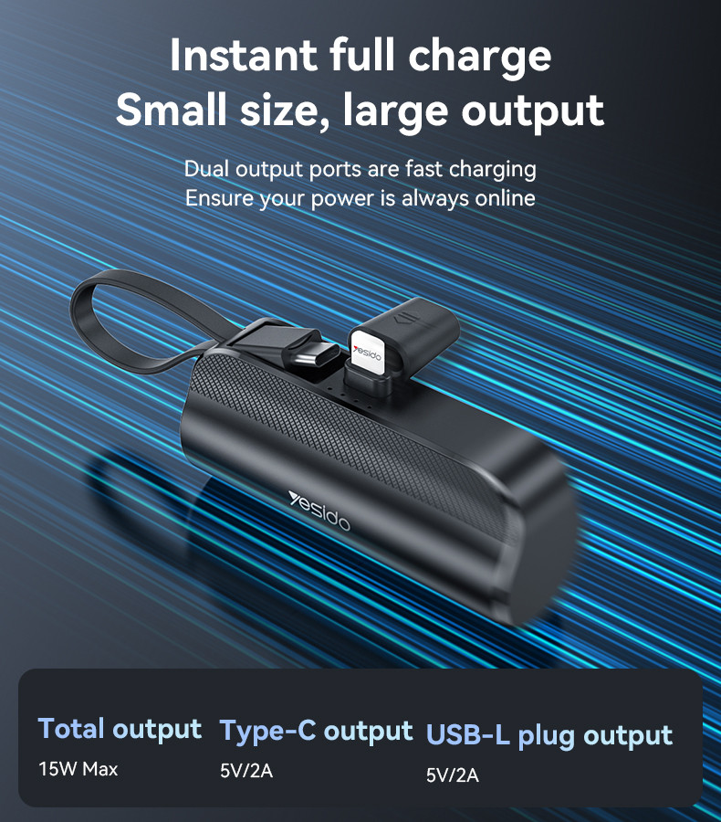 YESIDO YP68 5000mAh Ultra Mini Power Bank Details