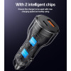 Y65 118W Super Fast Charging Aluminum Alloy QC18W+PD100W USB & Type-C Dual Ports Car Charger