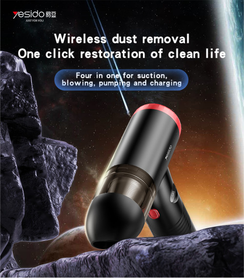 VC06 Low Power Consumption Support Inhale And Blow Handheld Design Car Mount Vacuum Cleaner