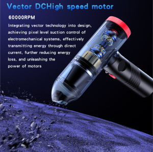 VC06 Low Power Consumption Support Inhale And Blow Handheld Design Car Mount Vacuum Cleaner