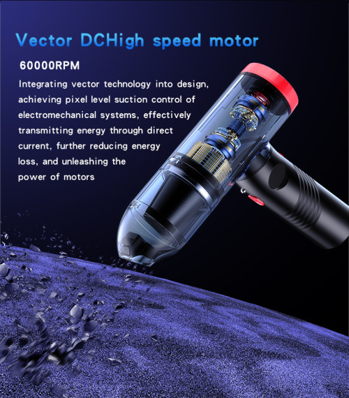 VC06 Low Power Consumption Support Inhale And Blow Handheld Design Car Mount Vacuum Cleaner