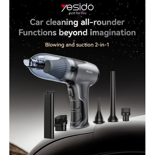 VC08 Multiple Accessories Powerful Power 4000mAh Blowing And Suction 2-in-1 Car Vacuum Cleaner