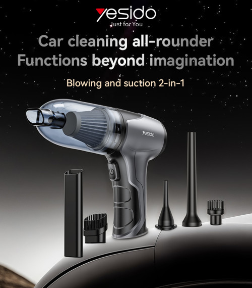 VC08 Multiple Accessories Powerful Power 4000mAh Blowing And Suction 2-in-1 Car Vacuum Cleaner