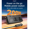 VC07 12V To 200V Incependent Switch Multiple Protections USB QC3.0+TC PD Fast Charging Car Inverter