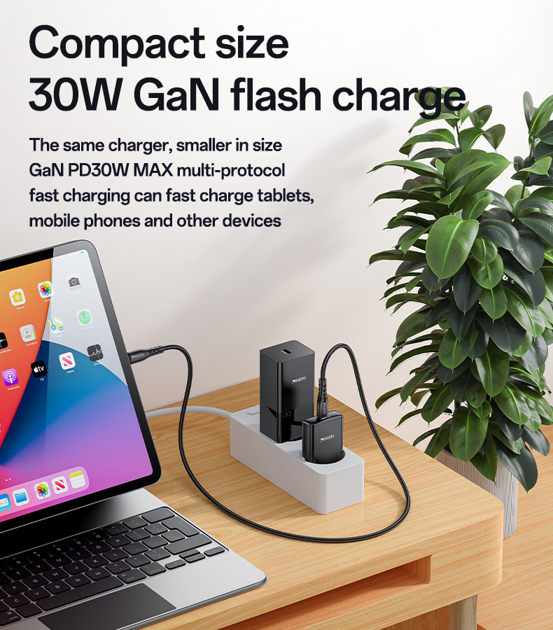 YC74 EU 30W GaN Fast Charging Ultra-thin Charger(TC) Details