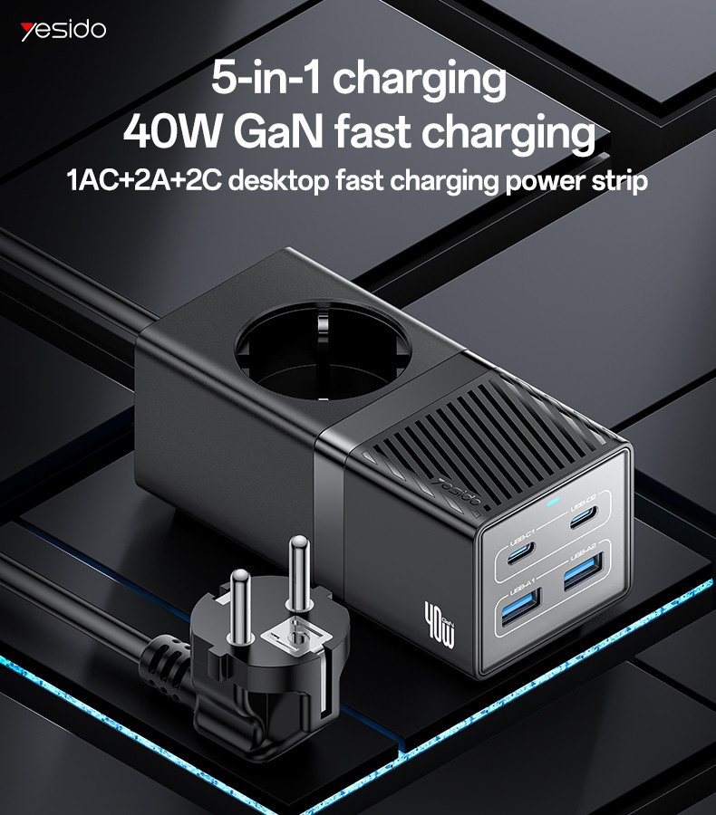 MC35 40W & 2500W EU GaN Fast Charging Charger Hub