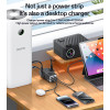 MC37 AC&2*Type-C&2*USB 6 In 1 UK Standard Fireproof PC 40W+2500W GaN Fast Charging Power Socket