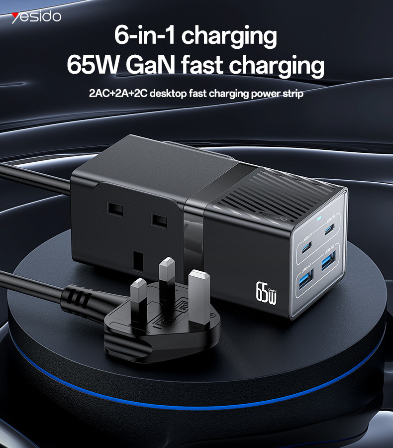 MC38 65W & 2500W EU GaN Fast Charging Charger Hub