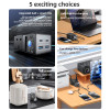 MC38 AC&2*Type-C&2*USB 6 In 1 UK Standard Fireproof PC 65W+2500W GaN Fast Charging Power Socket