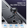 Y61 53W Fast Charging Support Multi Charging Type-C & IP Telescopic Cable Car Charger