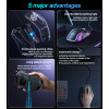 KB20 Max 7200DIP 110CM Length USB Wired Connection RGB Colorful Breathing Light Gaming Mouse
