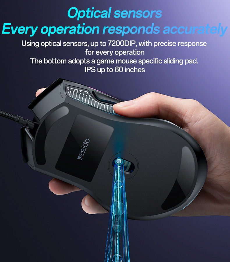 Yesido KB20 Wired Professional Gaming Mouse Details