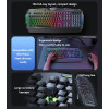 KB21 Mechanical feel keycaps Cool Backlight 104 Full-key Layout 1.5M Long Wired Gaming Keyboard