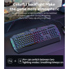 KB21 Mechanical feel keycaps Cool Backlight 104 Full-key Layout 1.5M Long Wired Gaming Keyboard