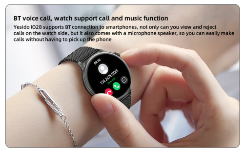 IO28 HD Calling Zinc Alloy Proof Body Health Detection Dual Strap Configuration BT Smart Call Watch