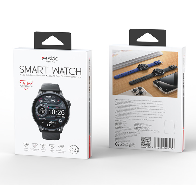 Yesido IO29 Intelligent Health Smart BT Watch Packaging