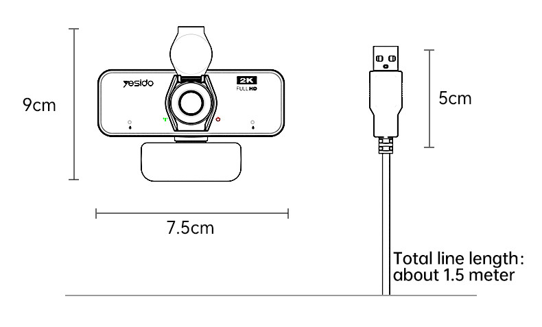 Yesido KM13 200MP USB Webcam Details