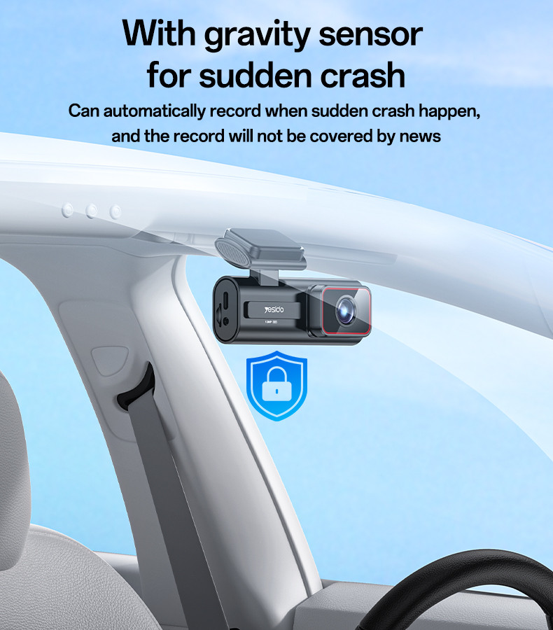 Yesido KM21 Front Way Car Driving Recorder Details