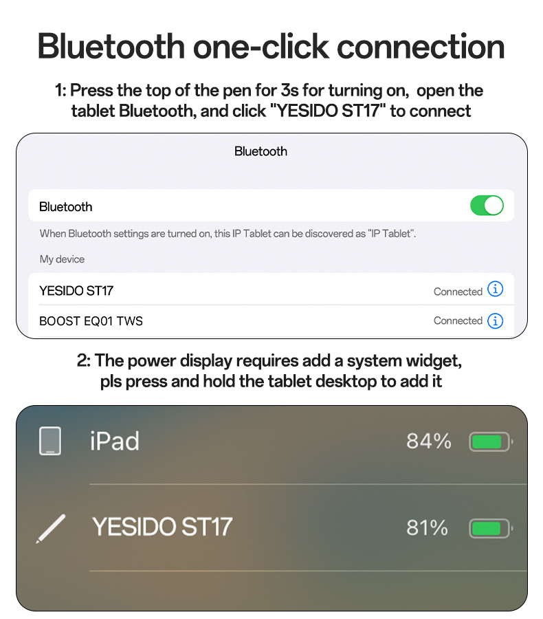 Yesido ST17 For IP Tablet Only Active Stylus Pen Details