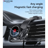 C314 360 Adjustable Aluminum Alloy Magnetic Wireless Charging Phone Holder With Retractable Cable