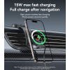 C314 360 Adjustable Aluminum Alloy Magnetic Wireless Charging Phone Holder With Retractable Cable