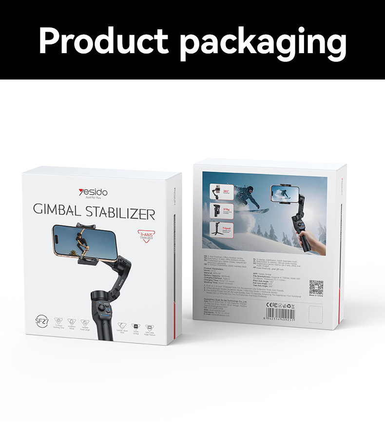 SF27 Auto Face Tracking Gimbal Tripod packaging