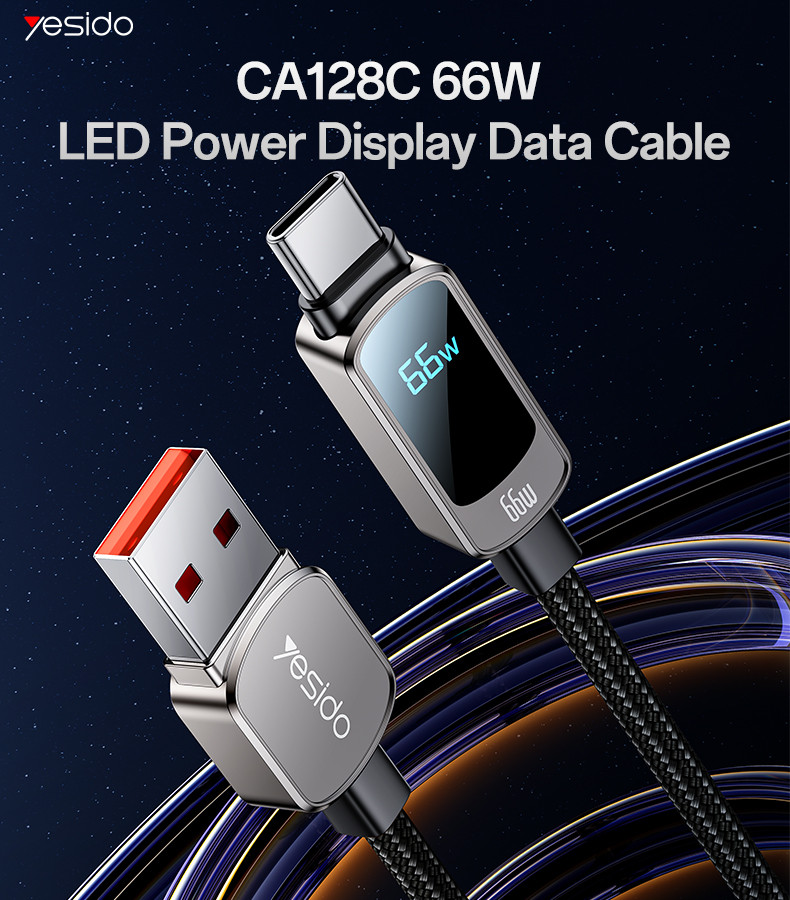 CA128C USB To Type-C 66W Power Display Data Cable