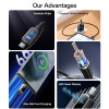 CA128C USB To TC 66W Fast Charging Zinc Alloy Suppport Tablet Charging LED Power Display Data Cable