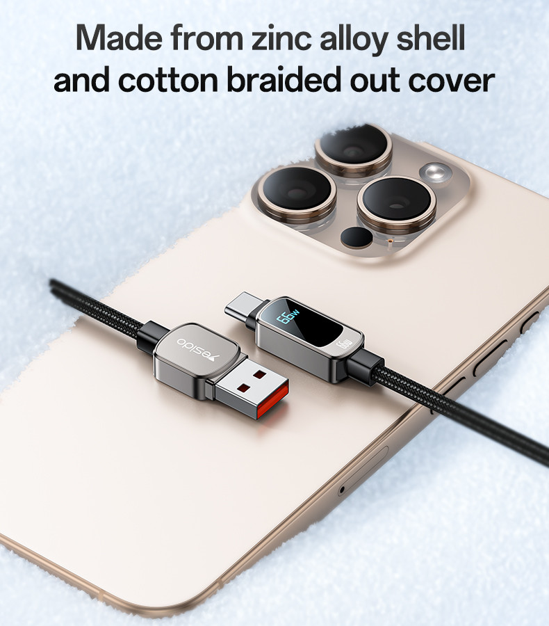 CA128C USB To Type-C 66W Power Display Data Cable Details