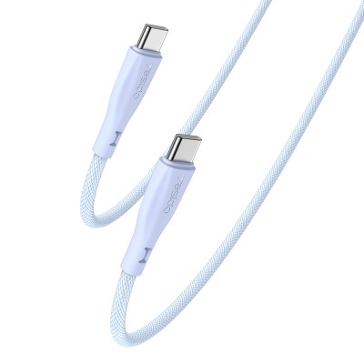 CA168 1.2M 60W Fast Charging Type-C To Type-C Tricolor Choose Freely Durable Silicone Data Cable