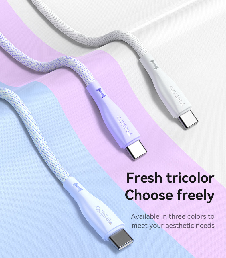 CA168 1.2M Type-C To Type-C 60W Fast Charging Data Cable Details