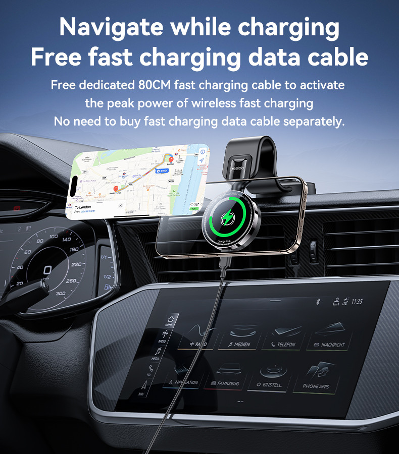 Yesido C316 15W Wireless Charging Magnetic Phone Holder details