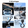 C217 360 Rotation Memory Alloy Bendable Strong Suction Force Magnetic Phone Holder